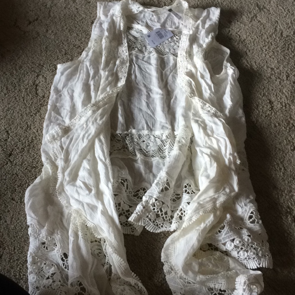 Creamy white lace vanity cardigan